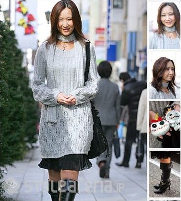 街拍日本银座OL装扮潮流达人