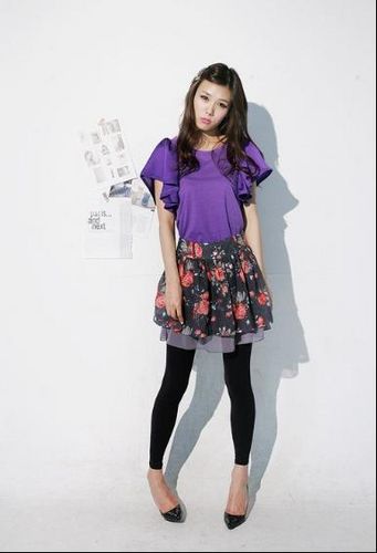 丝袜 短裙 显瘦淑女装